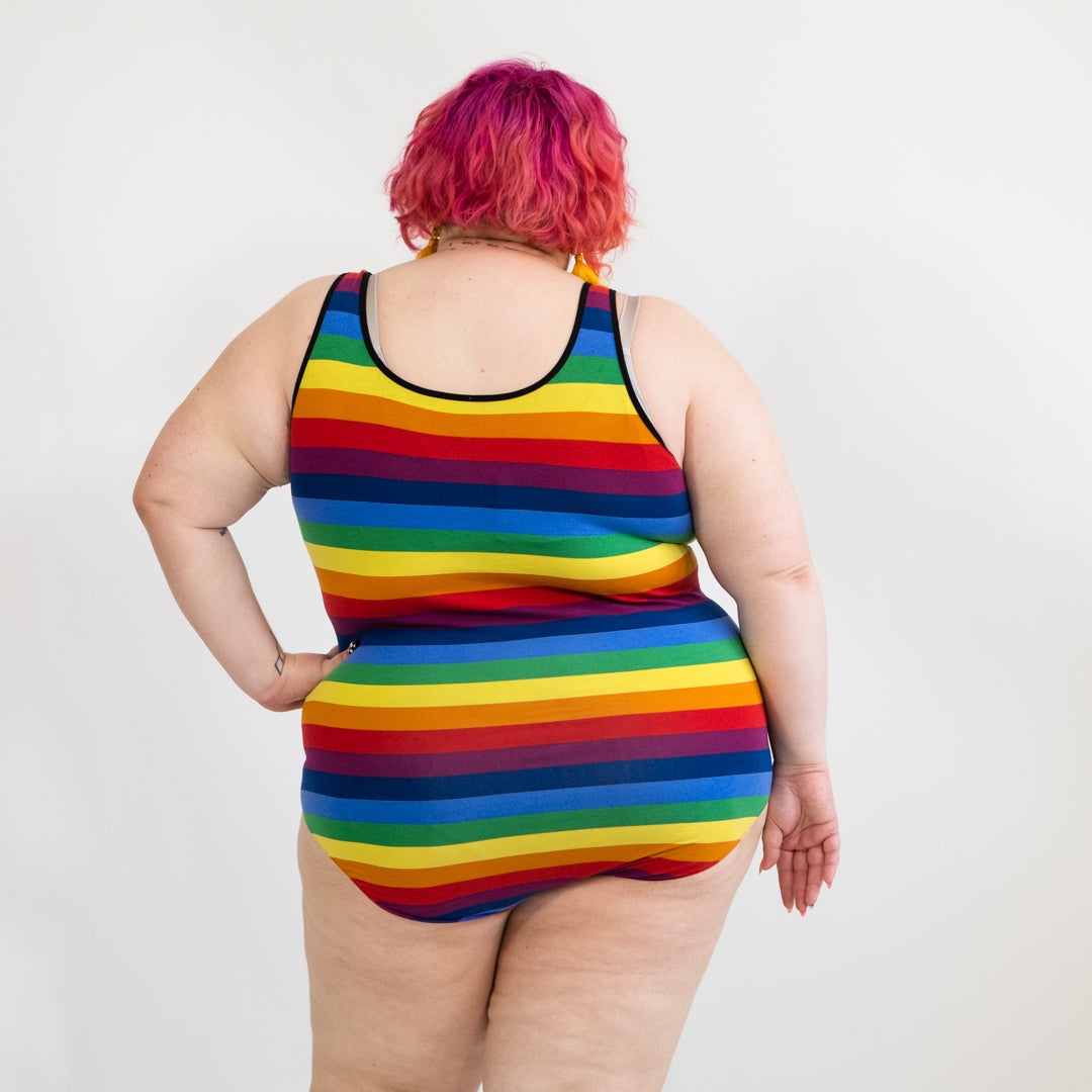 Rainbow Striped Bodysuit