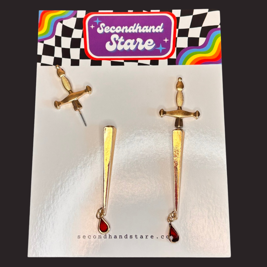 Gold Dagger Earrings