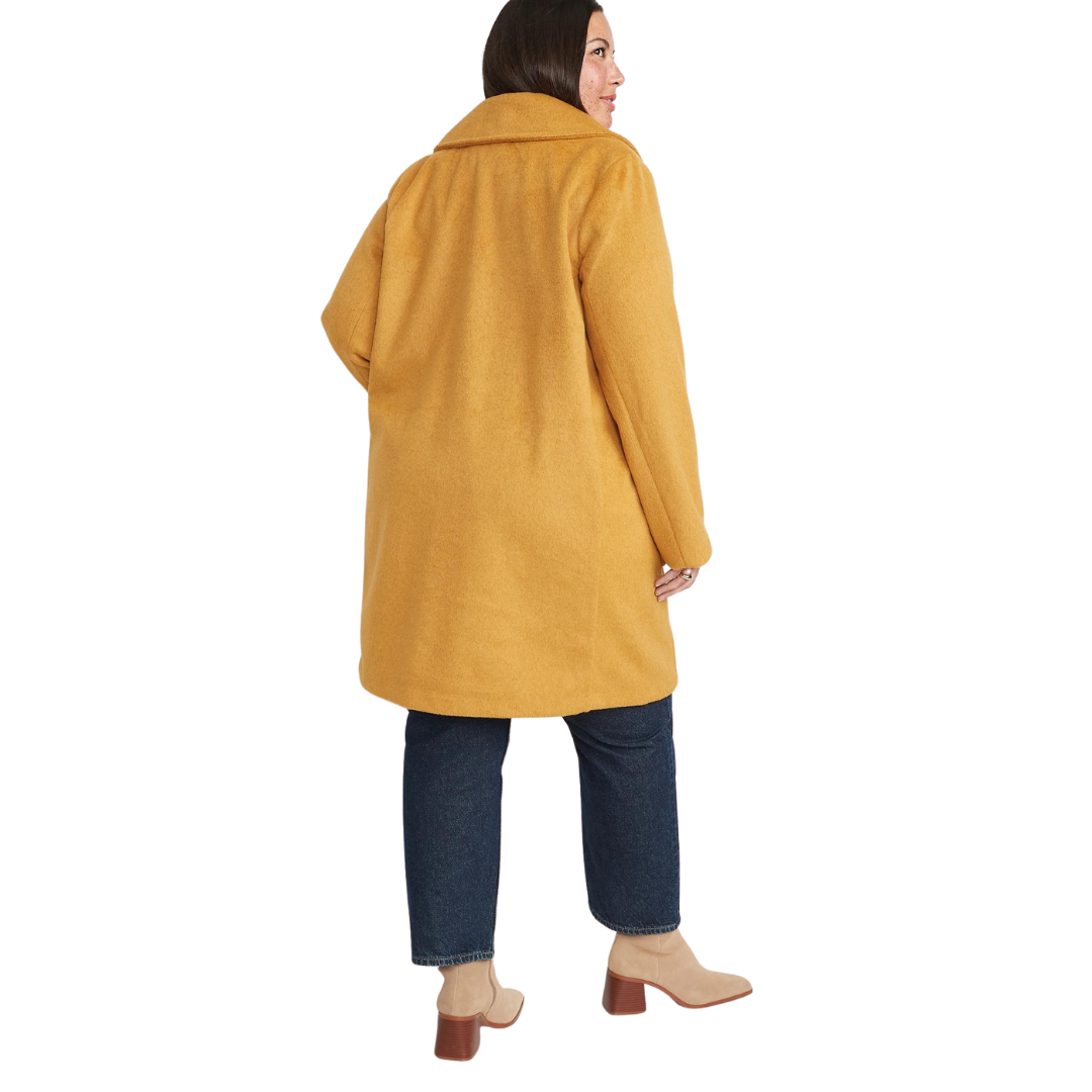Mustard Yellow Soft Brushed Overcoat NWT