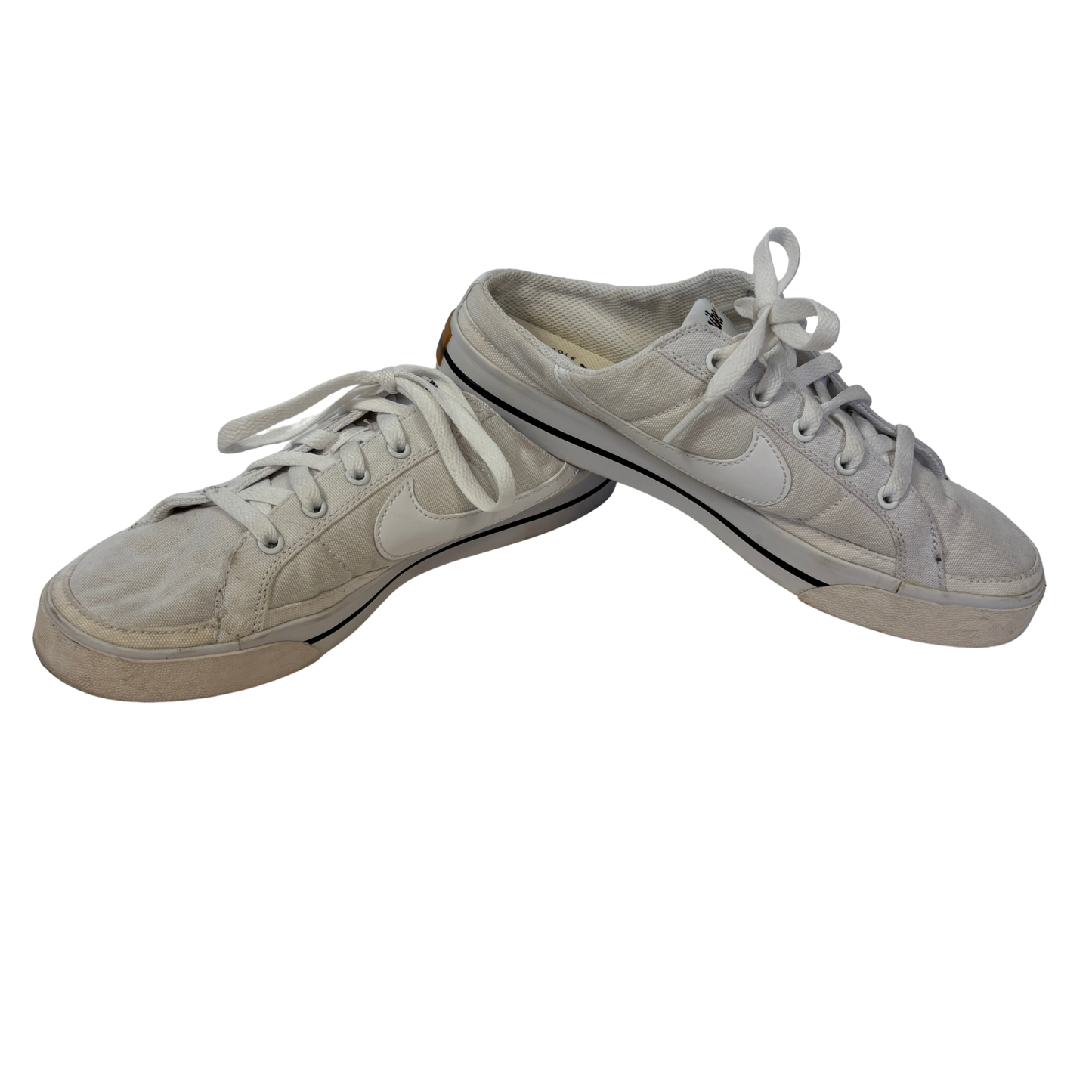 Nike Court Legacy Mule White Canvas Slip on Sneakers (Size 8)