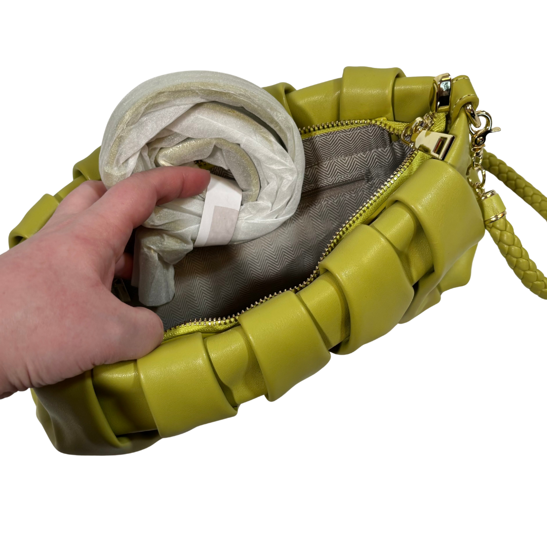 Chartreuse Green Shoulder Bag with Crossbody Strap NWOT