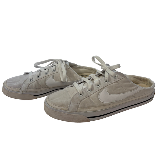 Nike Court Legacy Mule White Canvas Slip on Sneakers (Size 8)