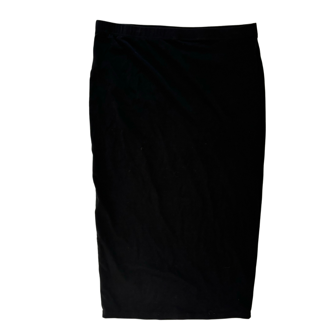 Black Side Slit Midi Skirt