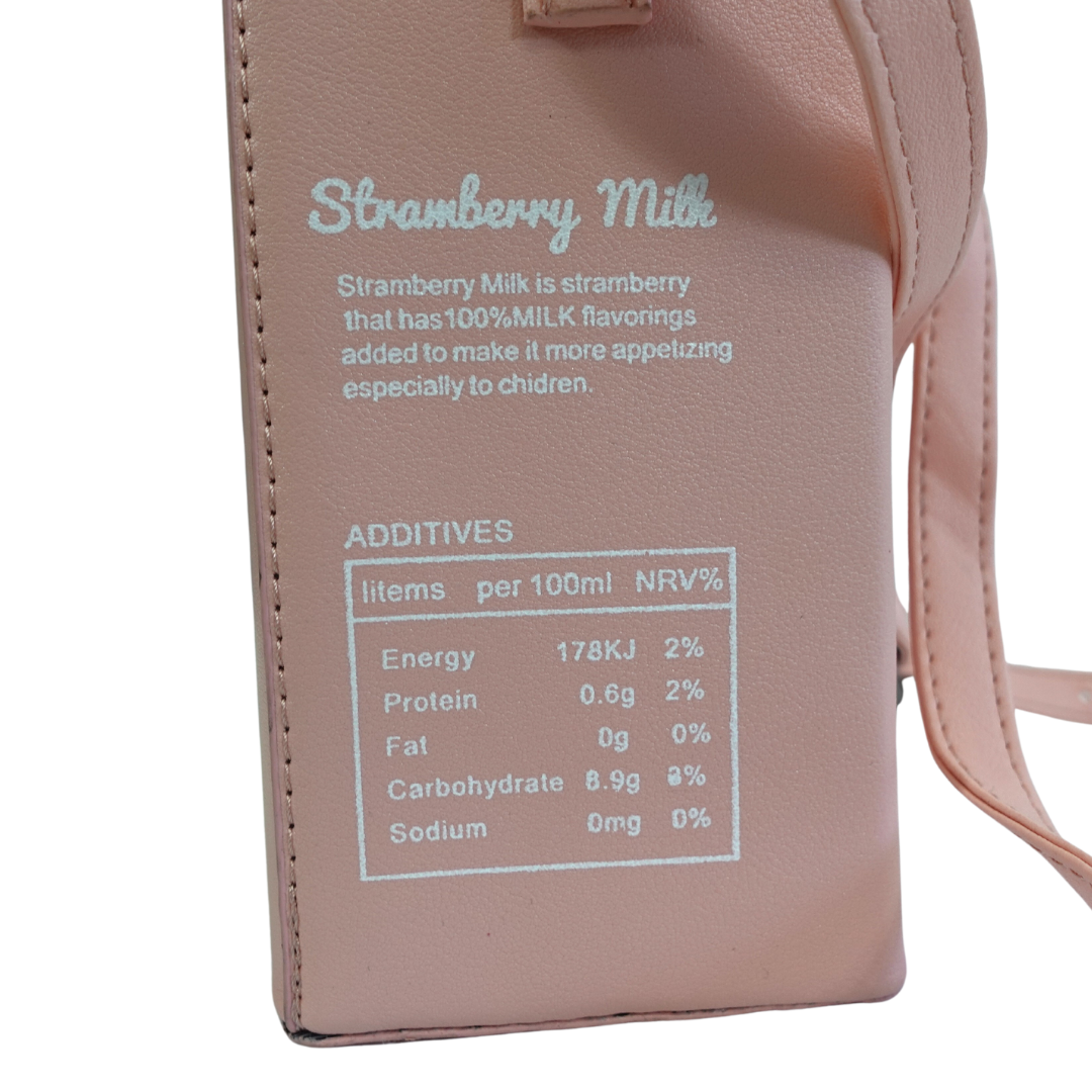 Strawberry Milk Carton Purse