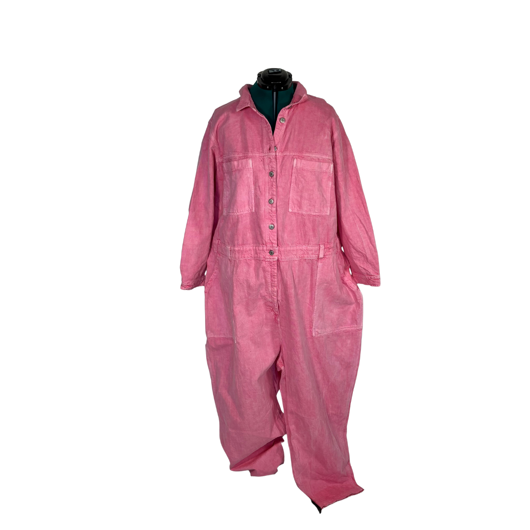 Pink Long Sleeve Boiler Suit