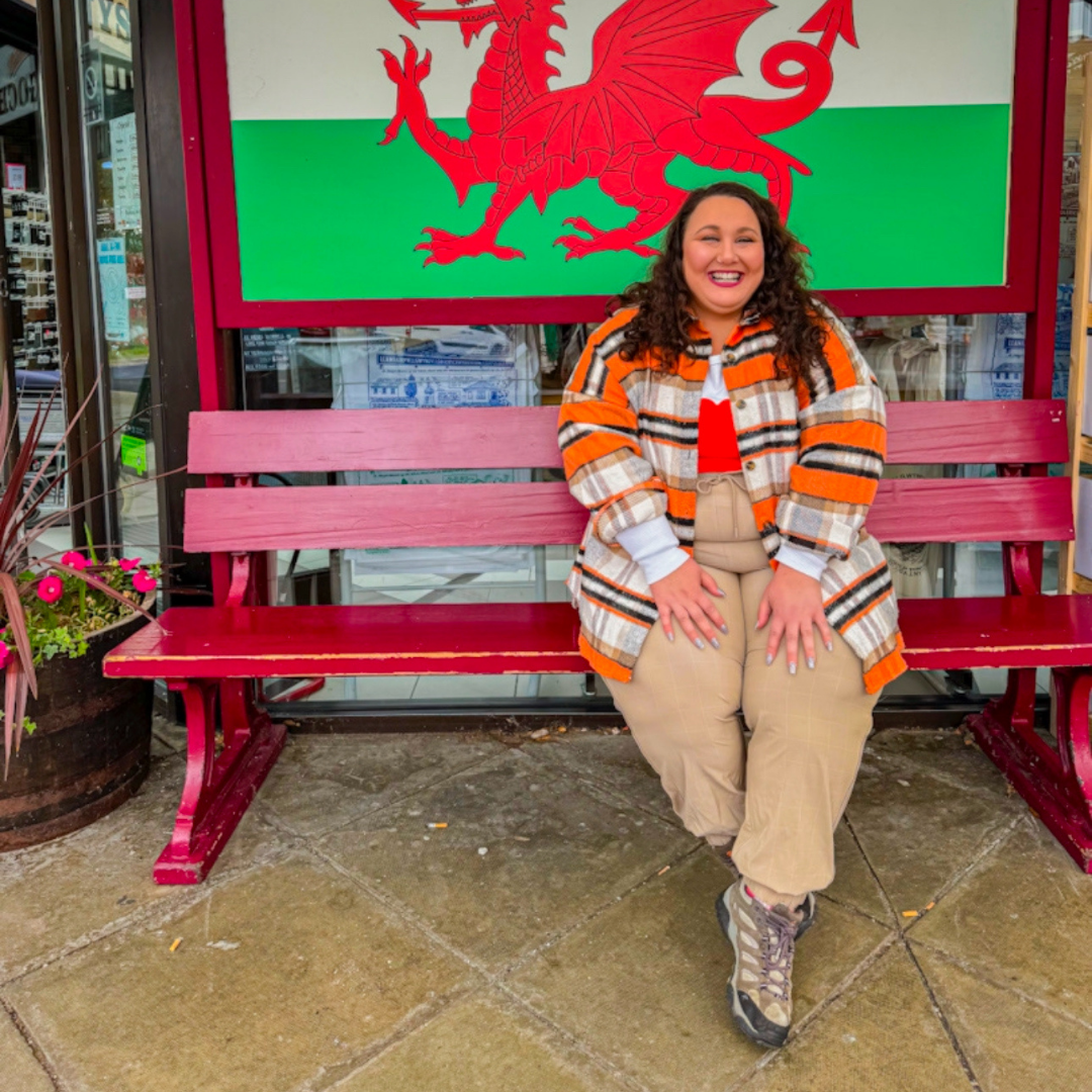 Boohoo Orange and Brown Plaid Fleece Shacket