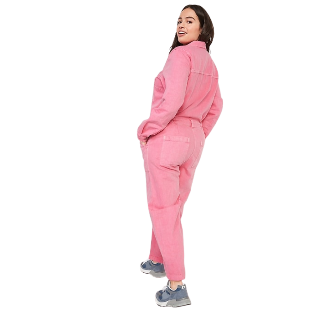 Pink Long Sleeve Boiler Suit
