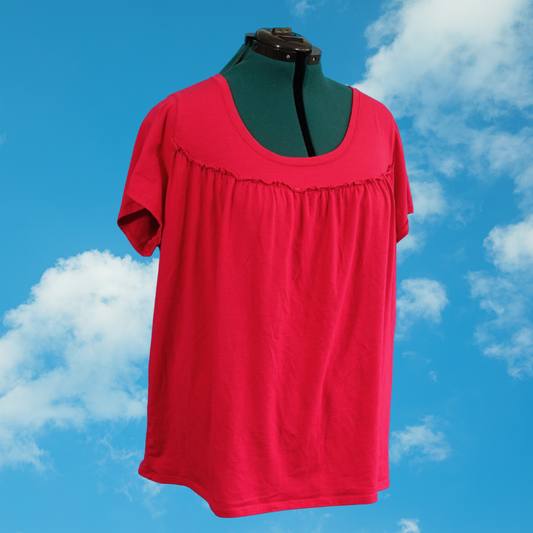 Hot Pink Short Sleeve Top