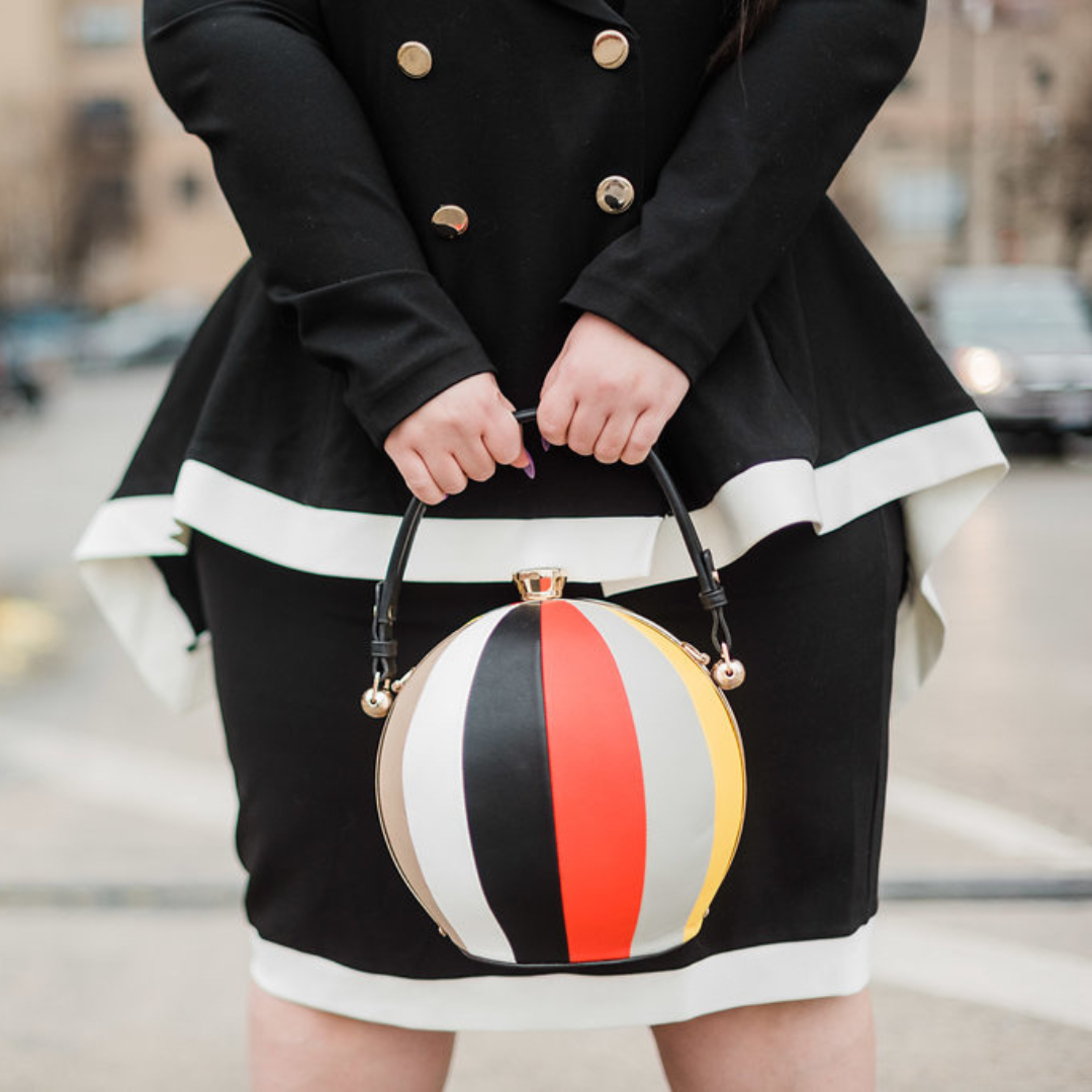 Eloquii Black and White Skirt and Blazer Set