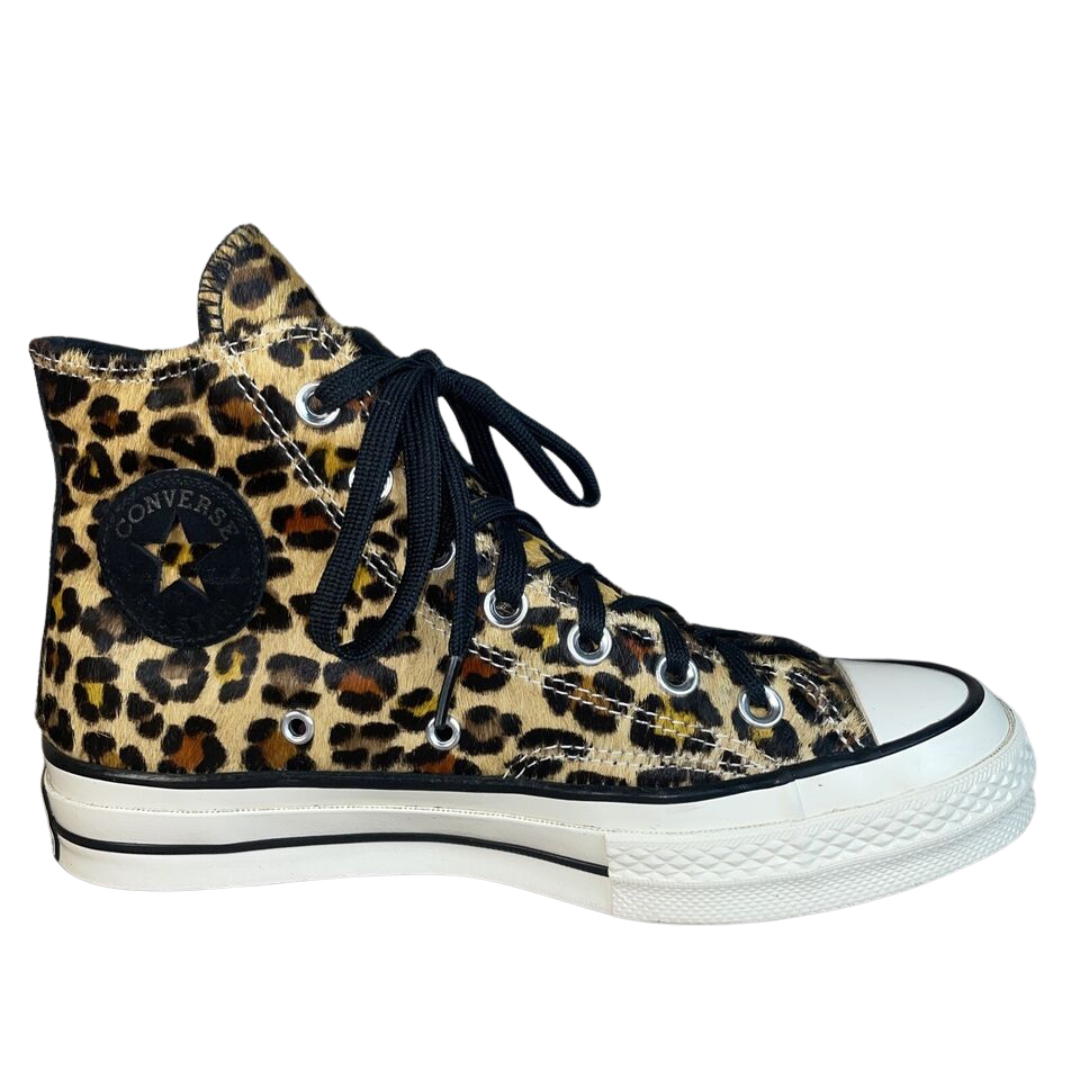 Converse All Star Leopard Print High Top Sneakers NWOT (Size 9)