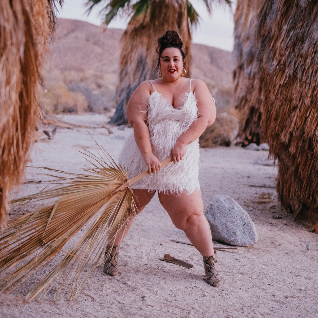 Pretty Little Thing White Feather Mini Dress