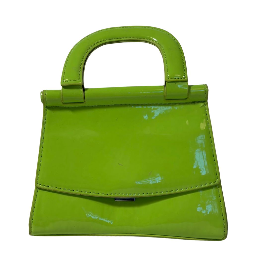 Lime Green Patent Leather Convertible Mini Bag