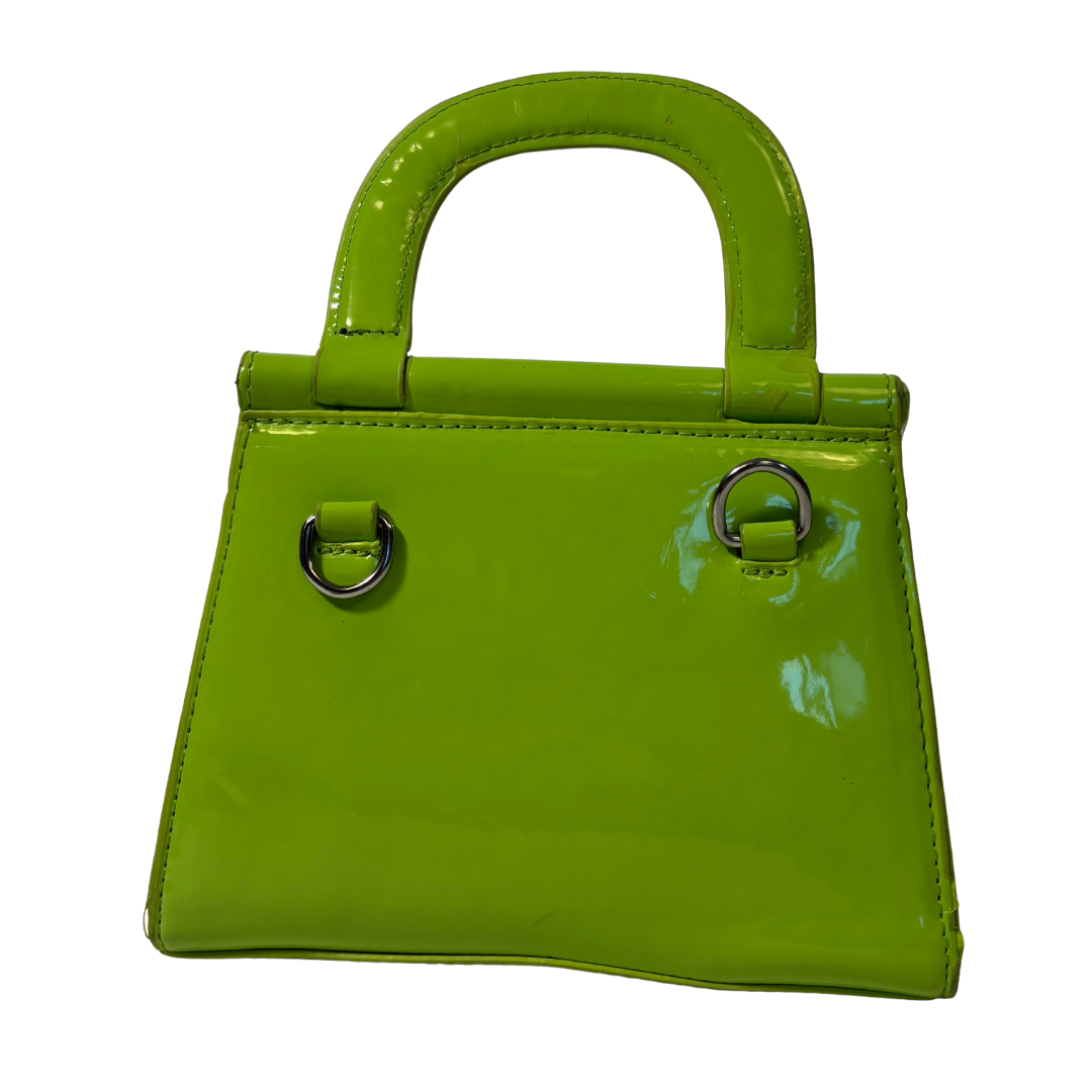 Lime Green Patent Leather Convertible Mini Bag