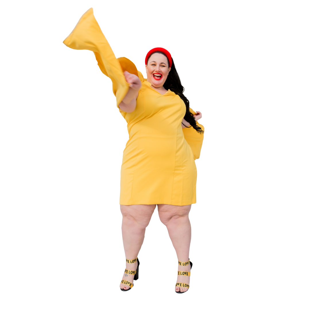 Eloquii Yellow Cape Dress