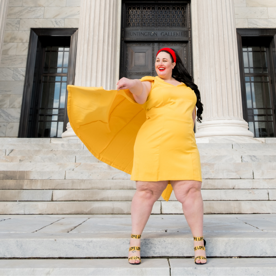 Eloquii Yellow Cape Dress