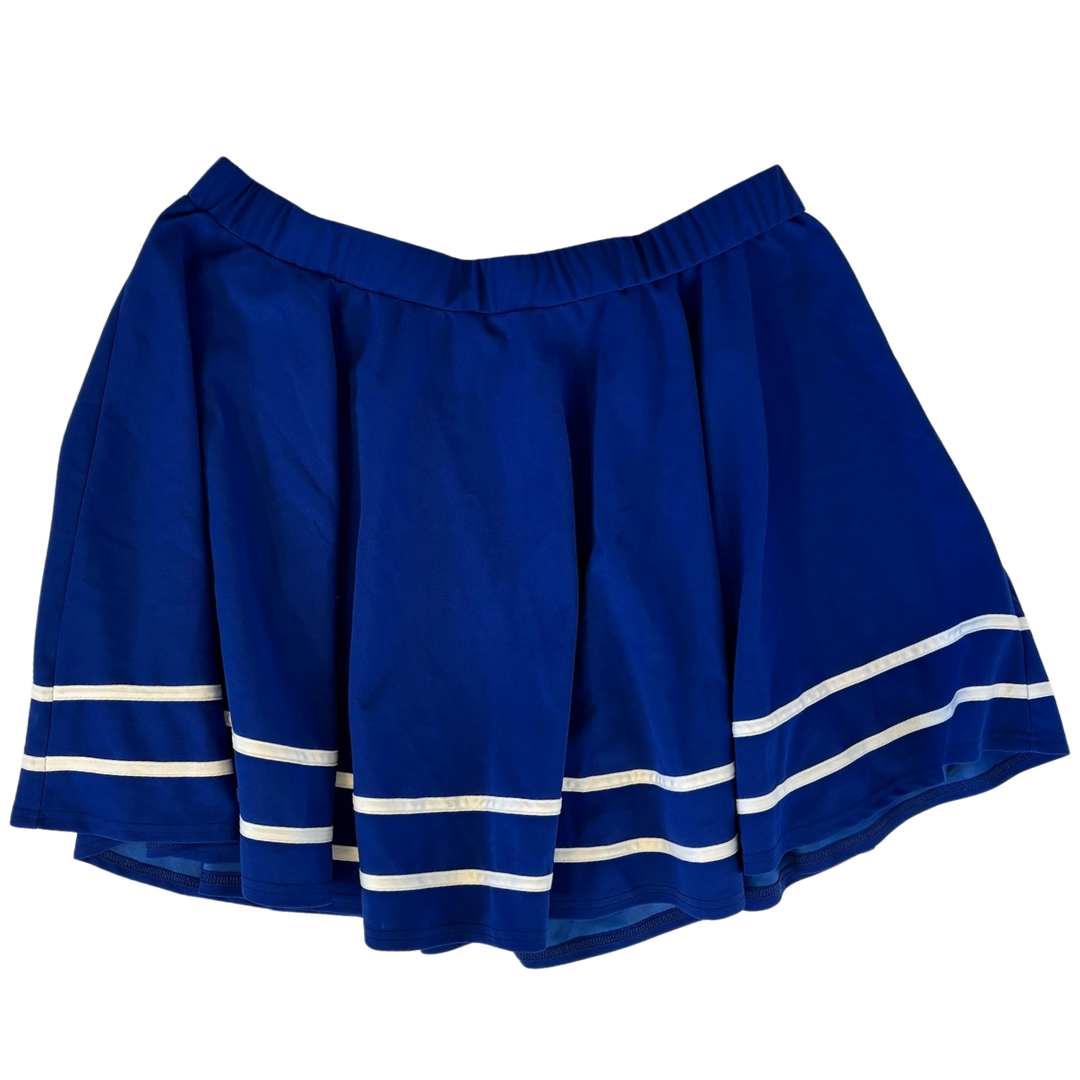 Royal Blue Circle Skirt with White Trim