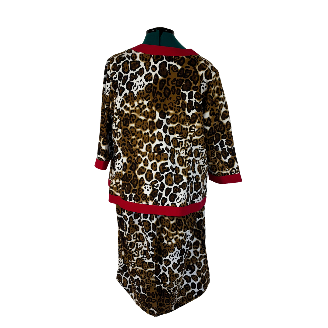 Vintage Leopard Print 2-Piece Set