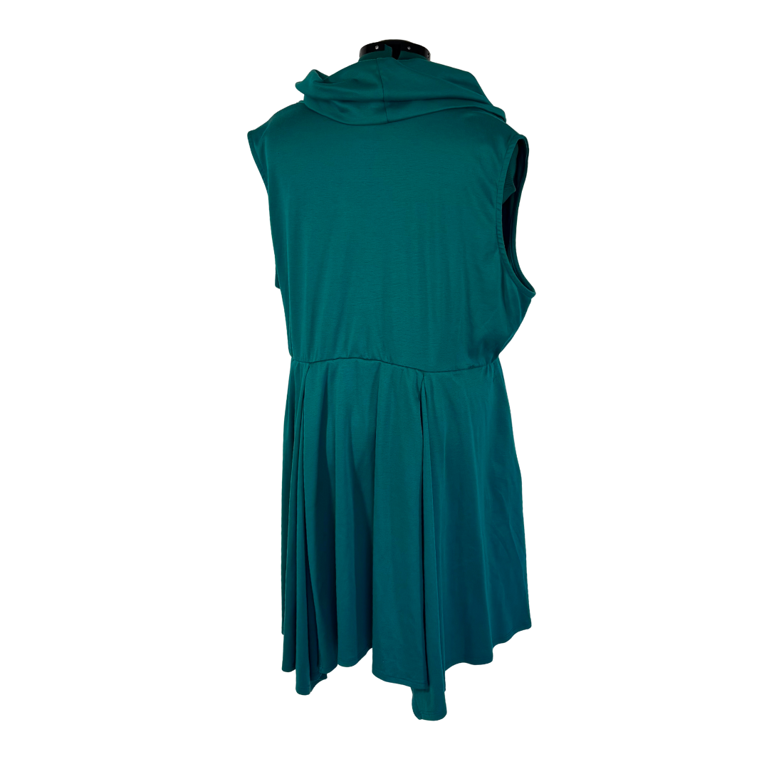 Fervour by ModCloth Teal Funnel Neck Dress