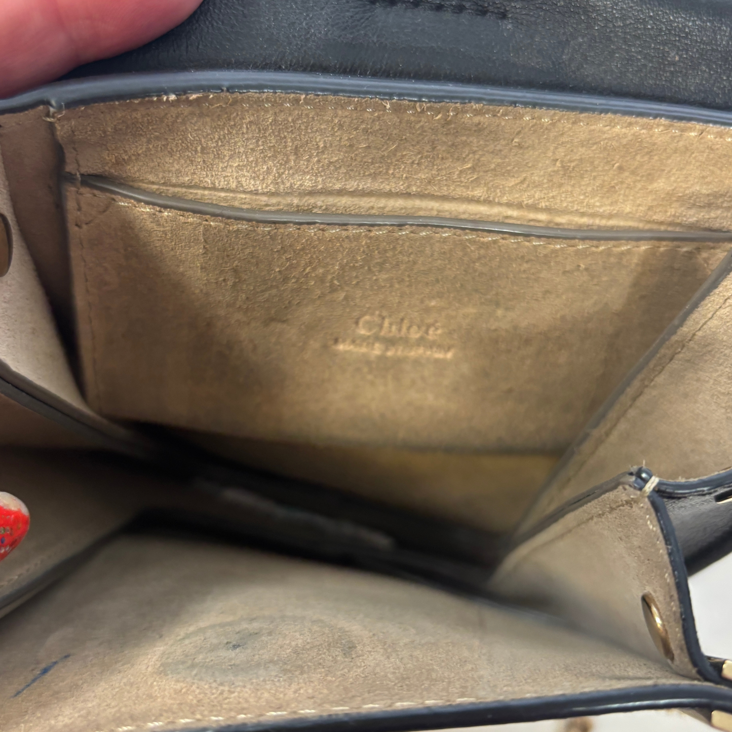 Chloé Faye Mini Black Suede/ Leather Bracelet Bag