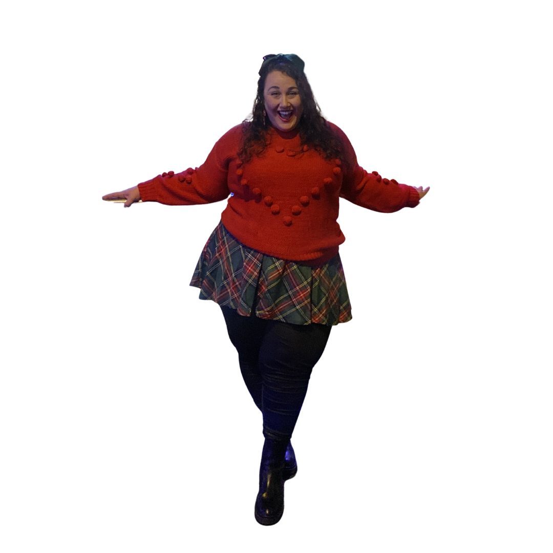 Red and Green Plaid Overskirt