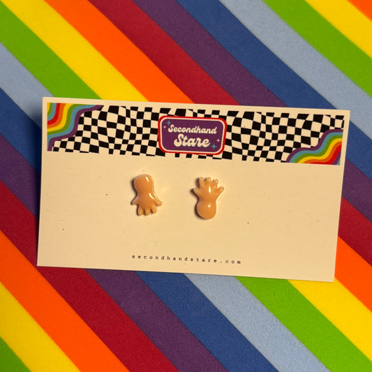 Tiny Doll Hands Stud Earrings