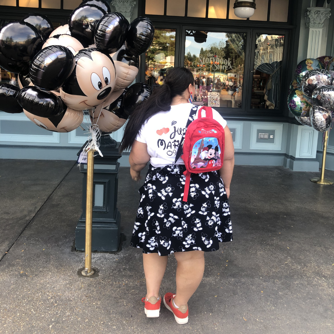 Disney x Hot Topic Black and White Mickey Mouse Overall Skirt