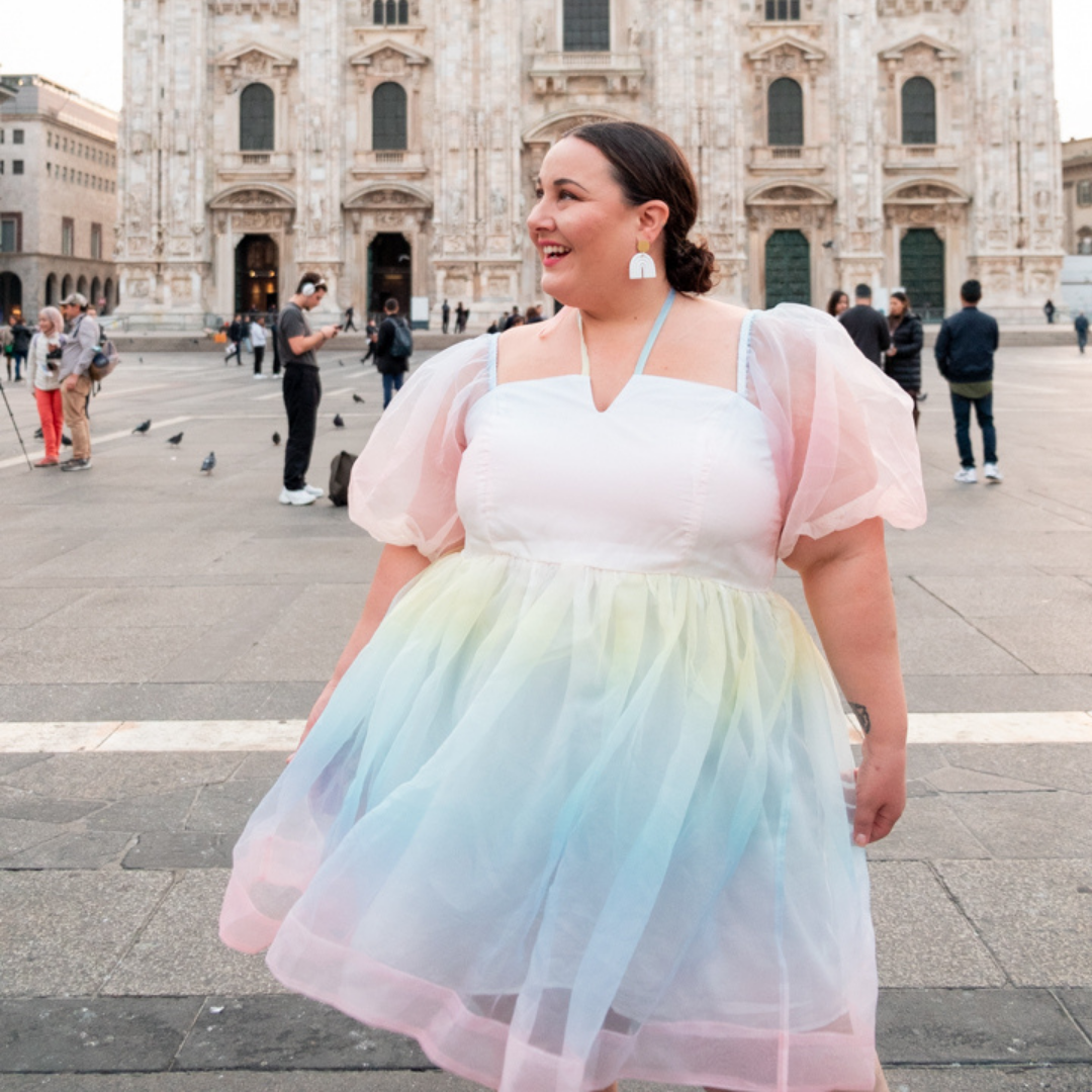 Eloquii Pastel Ombre Puff Dress (Selkie Dupe)