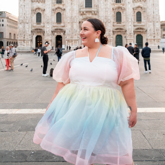 Eloquii Pastel Ombre Puff Dress (Selkie Dupe)