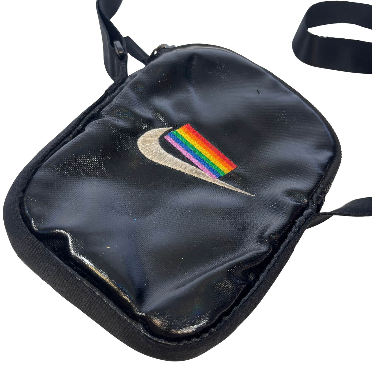 Limited Edition Nike BeTrue Pride Collection Black Oil Slick Crossbody Bag