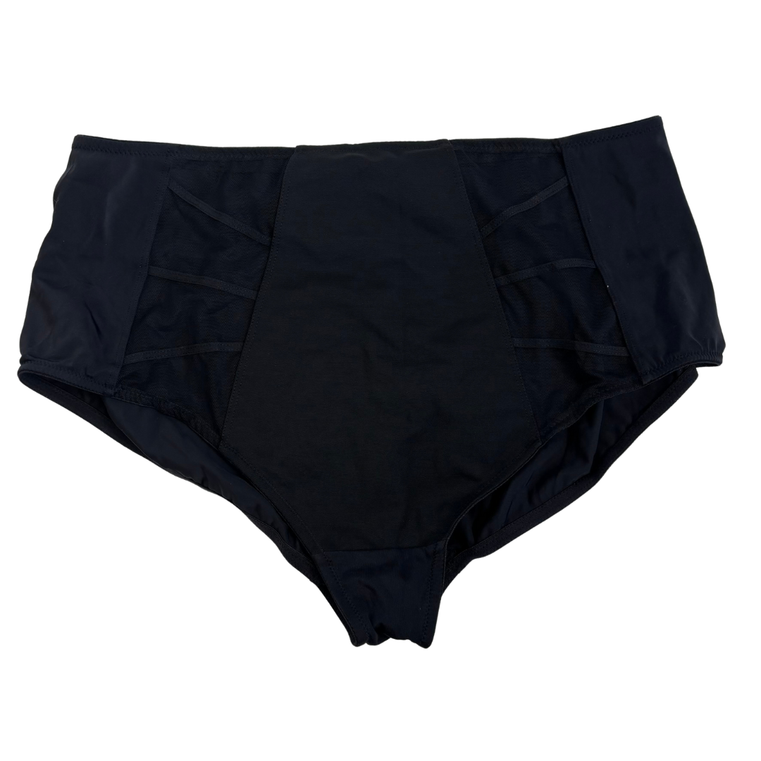 Black High Waisted Briefs with Mesh Panels NWT