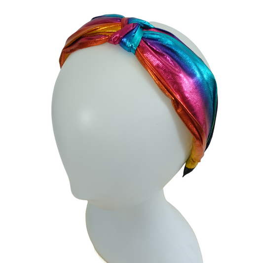 Rainbow Foil Knot Headband