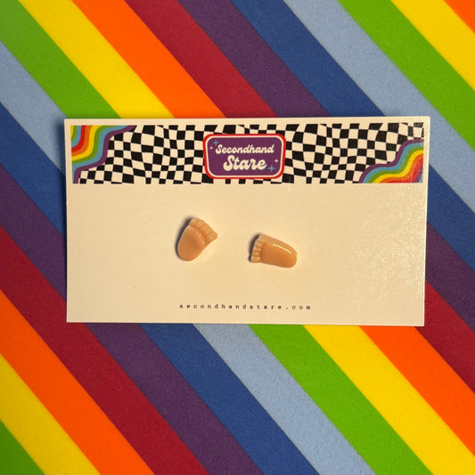 Tiny Doll Feet Stud Earrings
