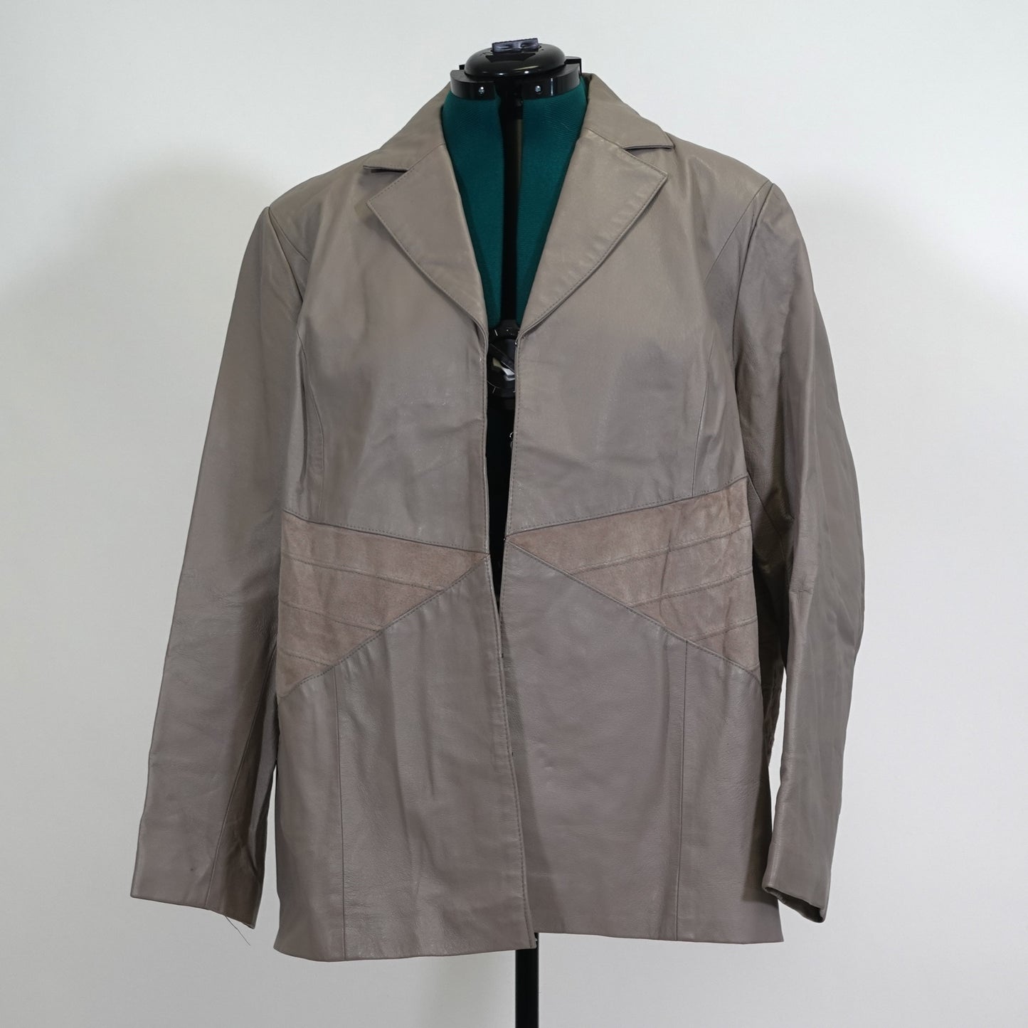 Vintage Bradley Bayou Beige-Grey Genuine Leather Jacket