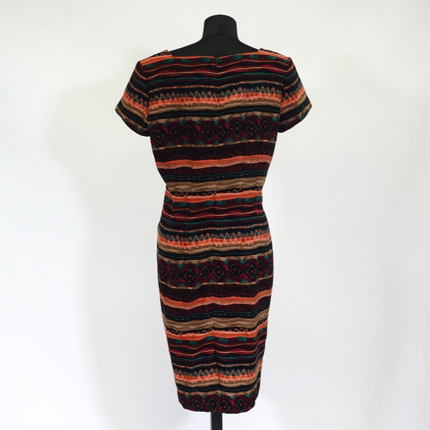 Vintage Tribal Print Pencil Dress