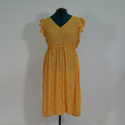 Yellow Floral Daisy Print Dress