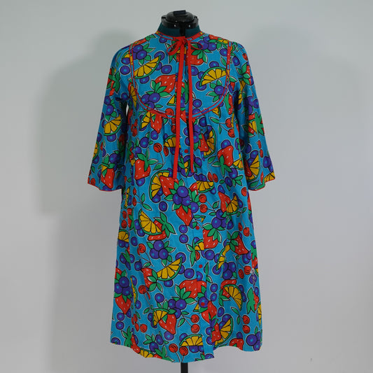 Vintage Models Coat Fruit Print Dress