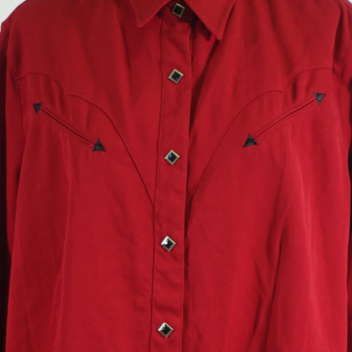 Vintage Red Western Button Up Top