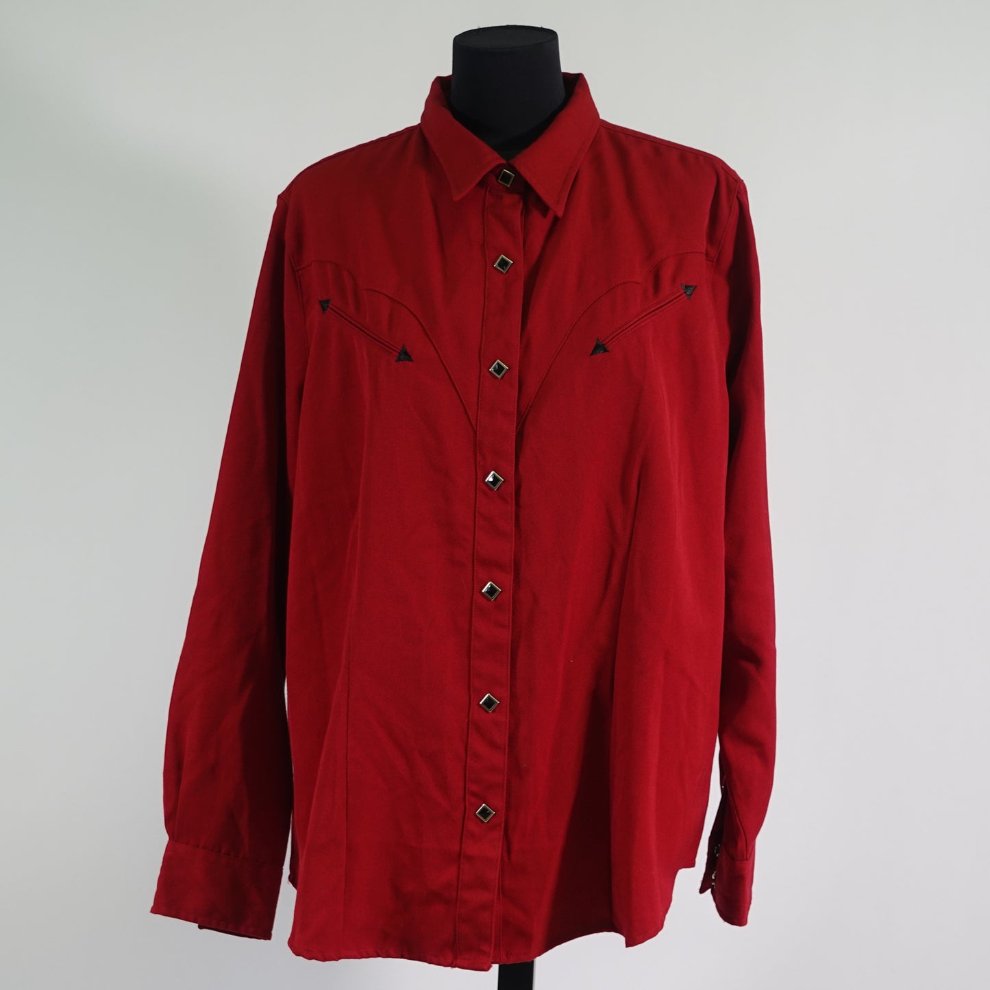 Vintage Red Western Button Up Top