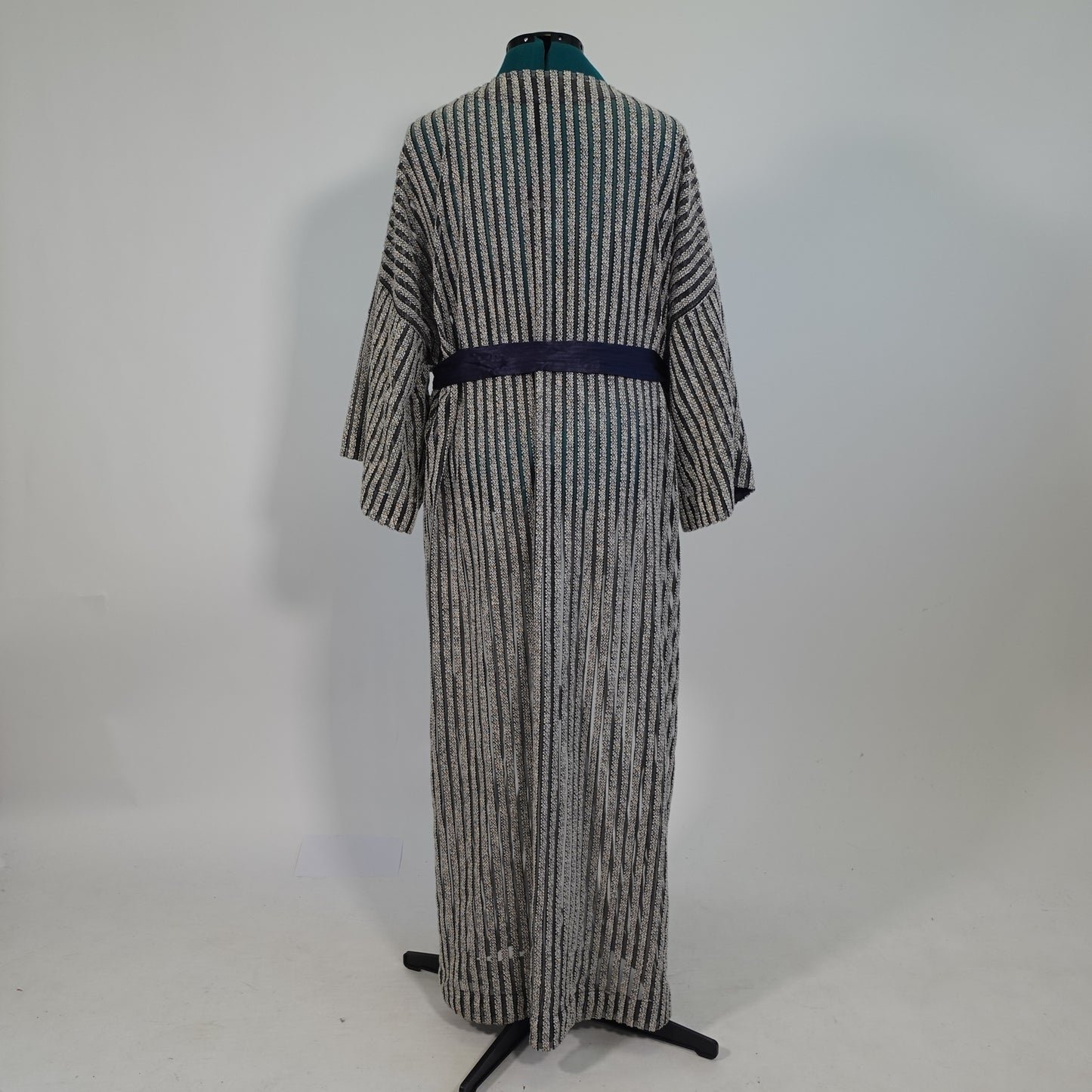 Striped Mesh Robe Style Jacket