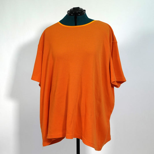 Orange Waffle Knit Top