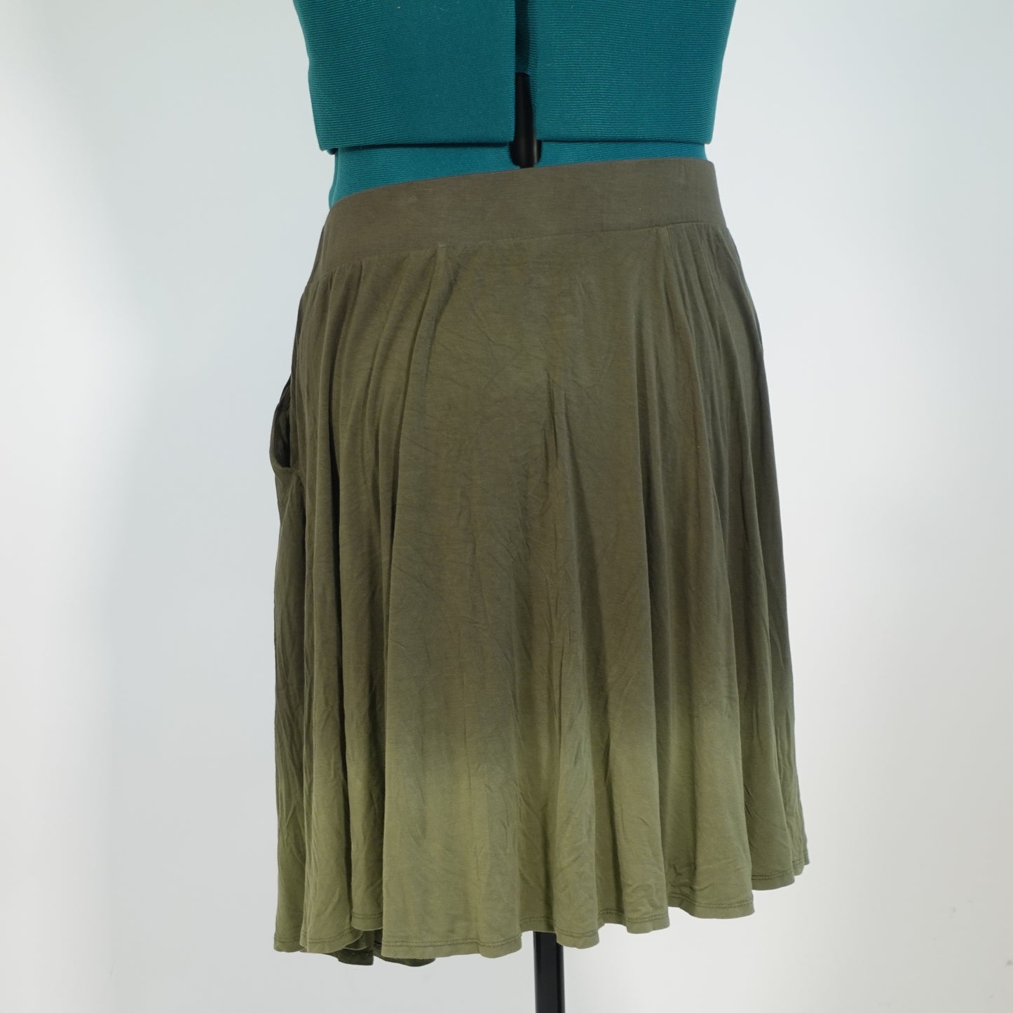 Green Ombre Skirt with Pockets