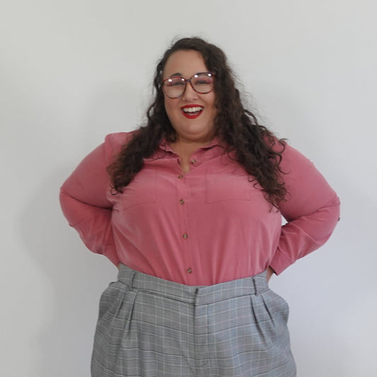 Pink Long Sleeve Button Down