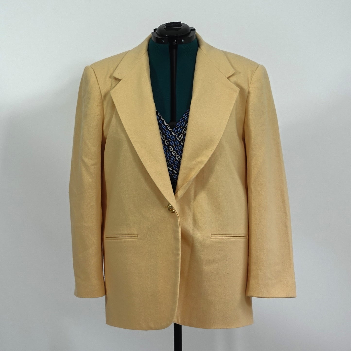 Vintage Pale Yellow Blazer