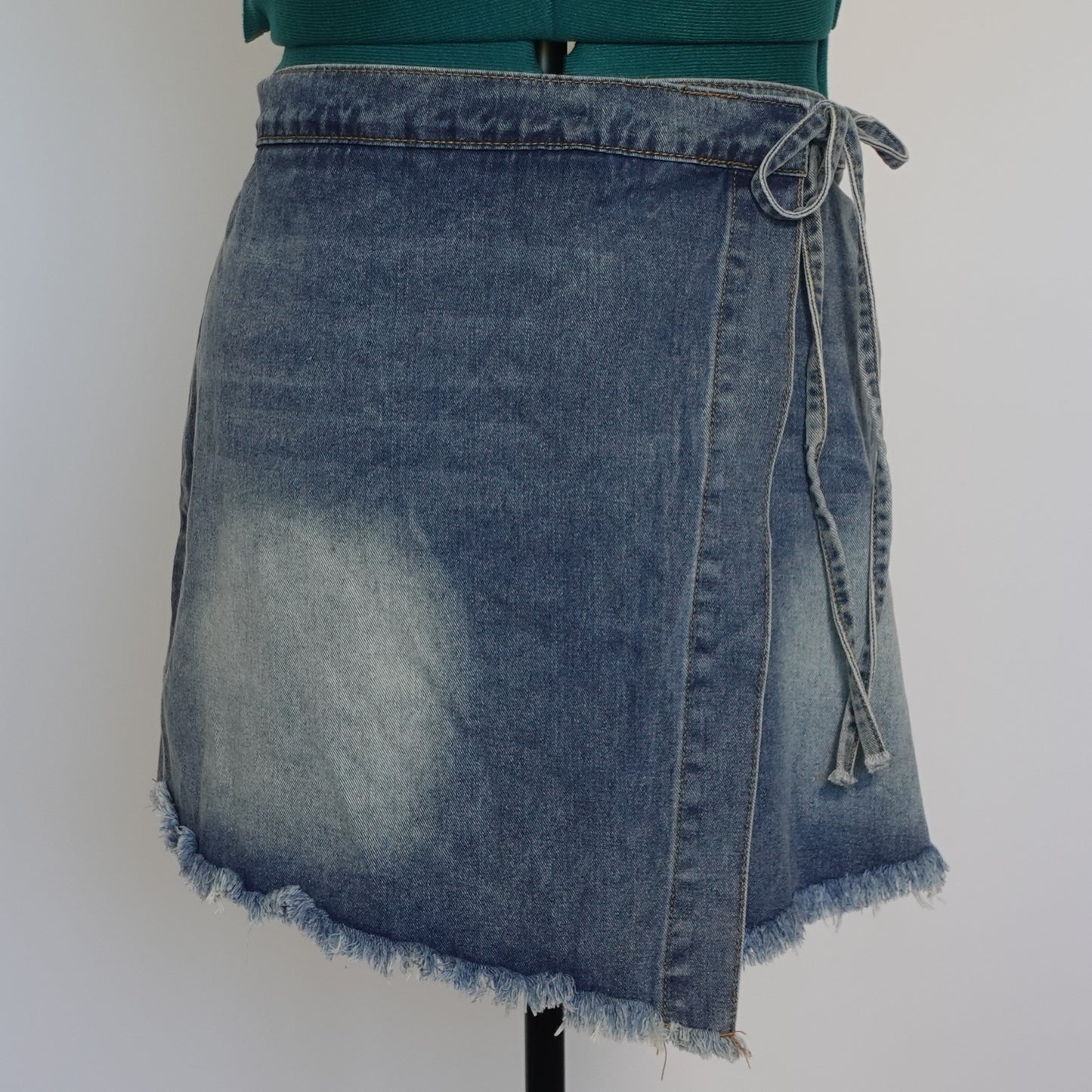 Denim Wrap Skort