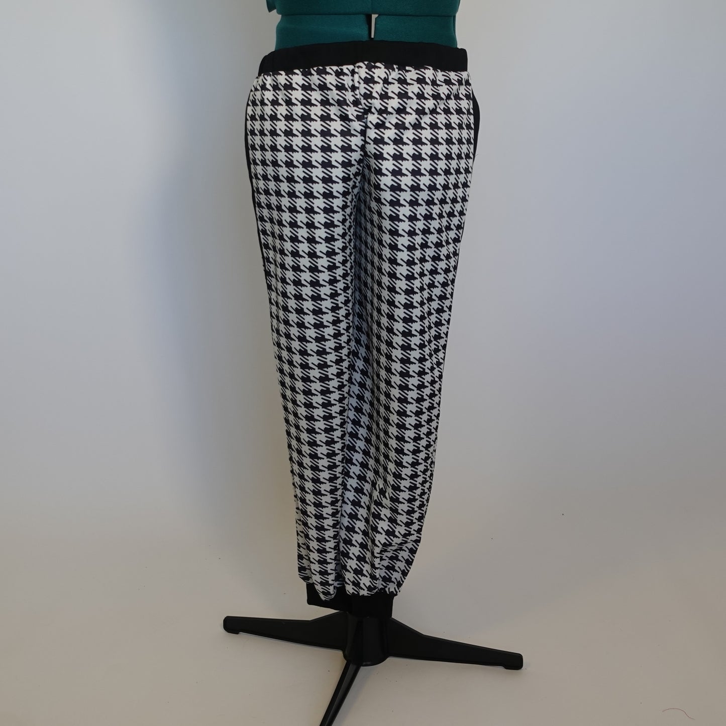 Black and White Houndstooth Two Piece Track Suit