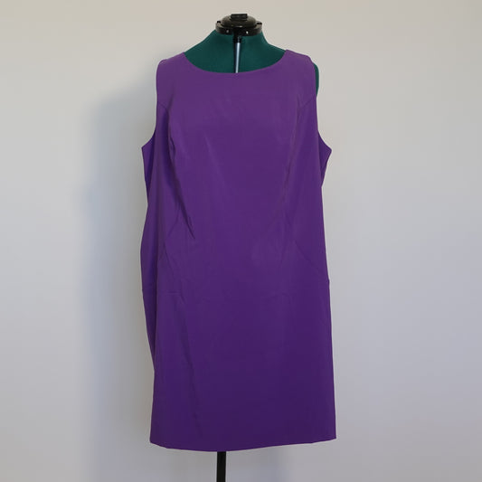 Vintage Purple Sleeveless Knee Length Dress