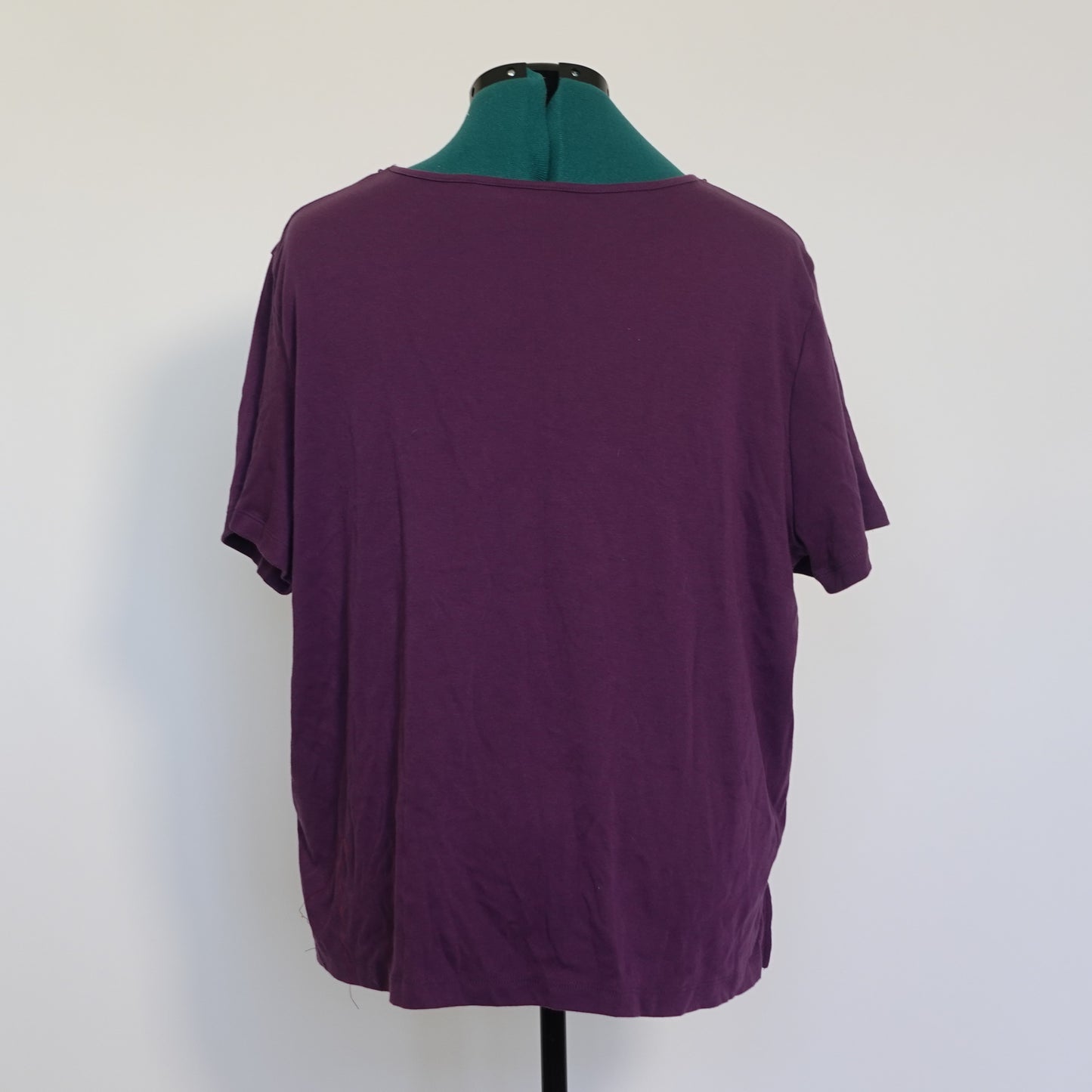 Vintage Purple Top with Beaded Neckline