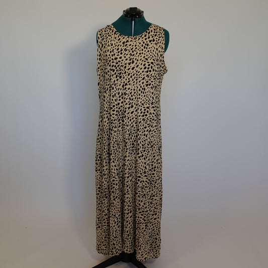 Beige and Black Cheetah Print Maxi Dress NWT