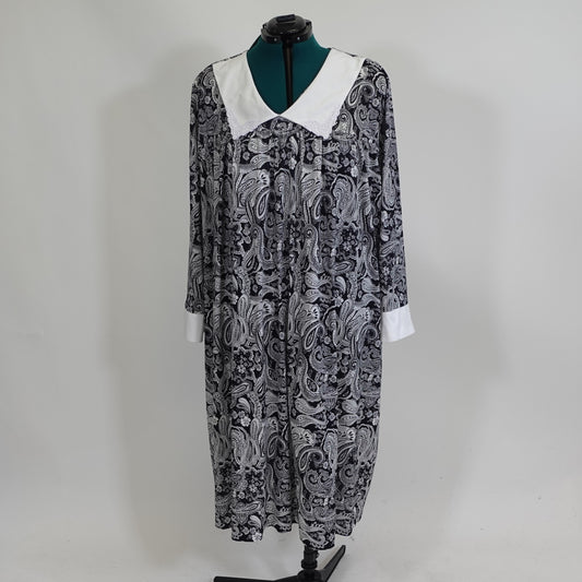 Vintage Paisley Collared Midi Dress