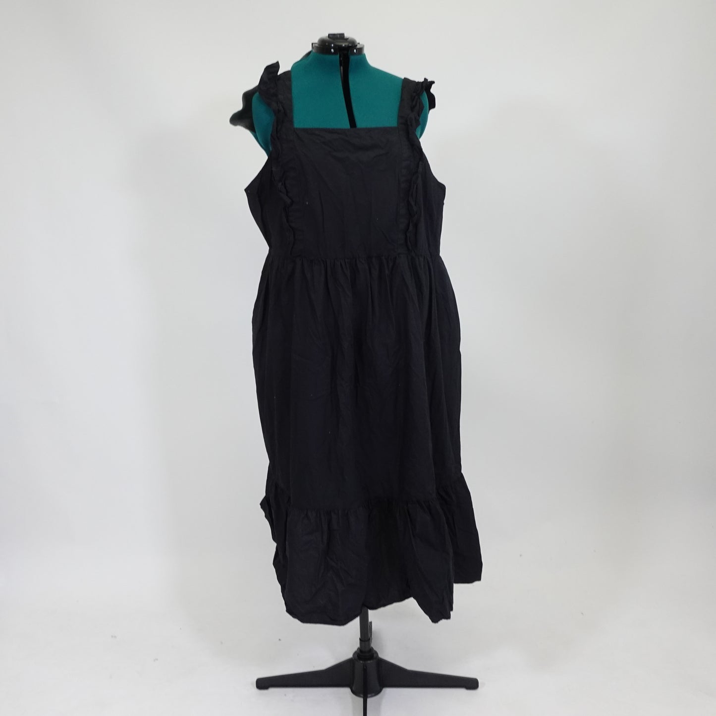 Black Ruffled Apron Dress